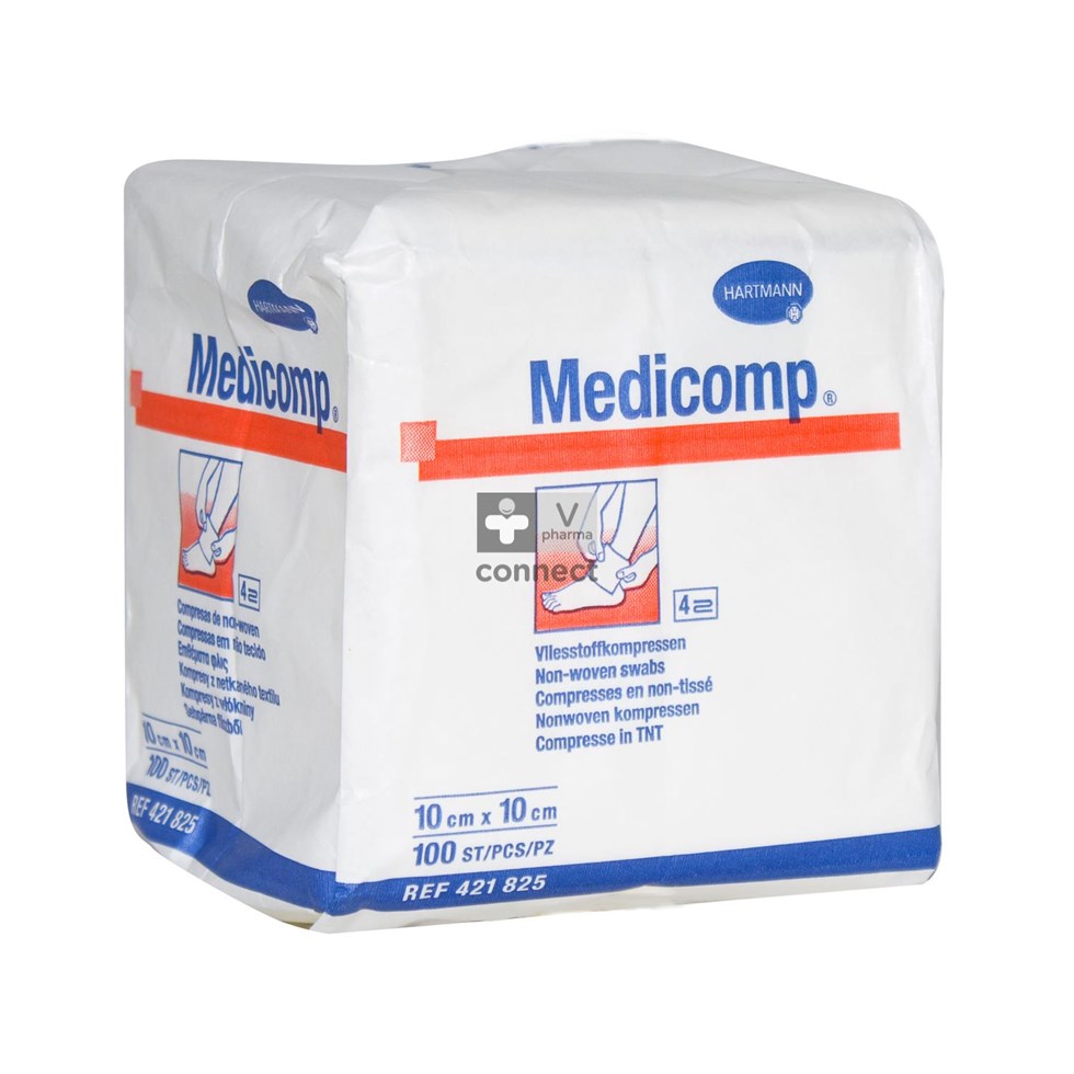 Medicomp Kompressen 4 lagen 10 x 10   100 stuks