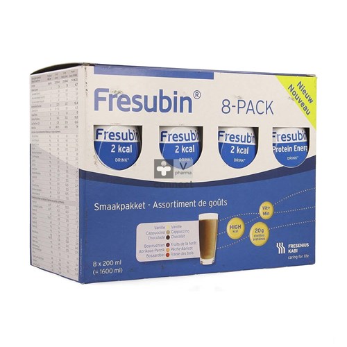 Fresubin Assortiment Goûts 200 ml 8 Flacons 200 ml Prix Promo