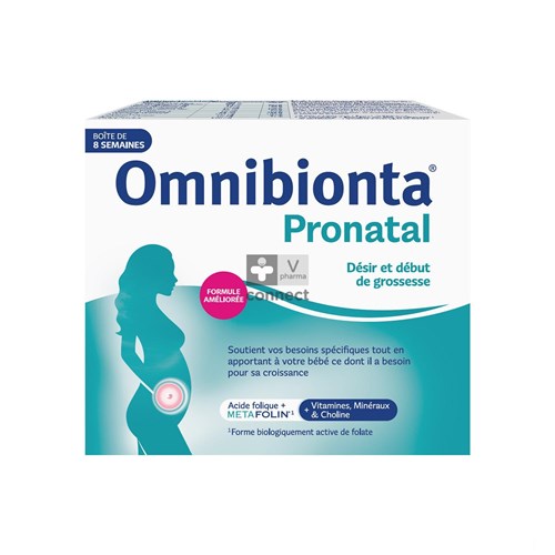 Omnibionta Pronatal: Kinderwens en vroege zwangerschap - 8 weken (56 tabletten )