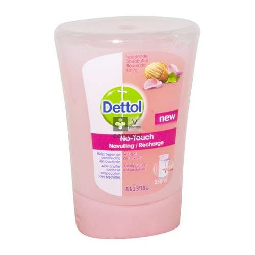 Dettol No Touch Recharge Savon Karité/Essence de Rose 250 ml