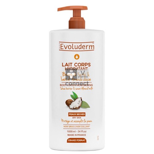 Evoluderm Karite & Amande Lait Corps Hydratant 1 L