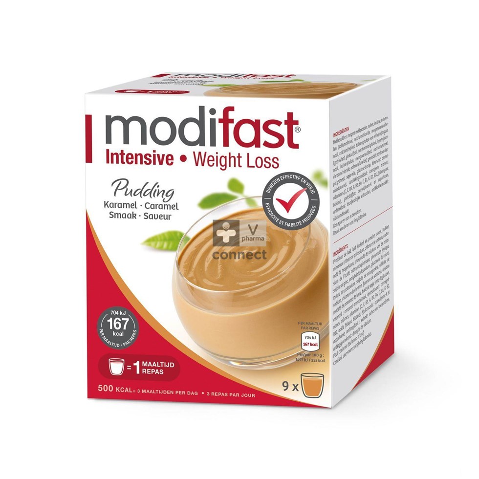 Modifast Pudding 9 X 47 gr Caramel