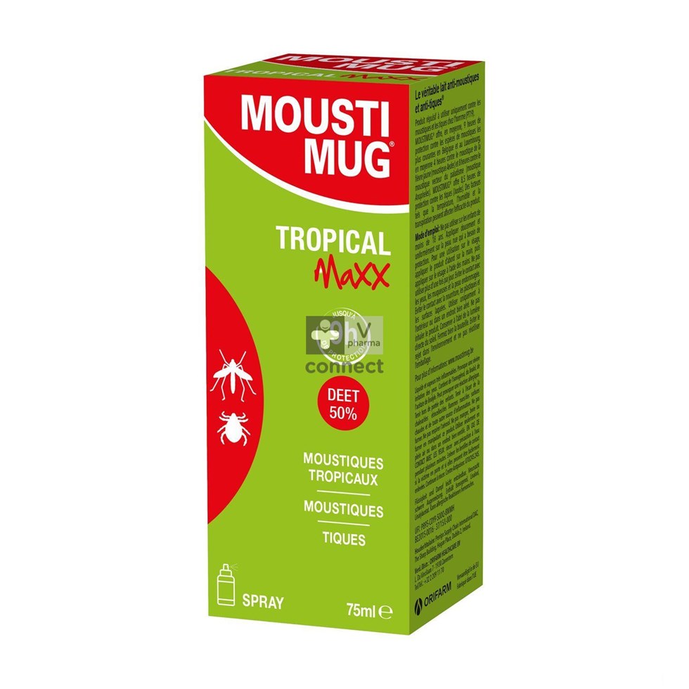 Moustimug 50% Deet Tropical Maxx Spray 75 ml