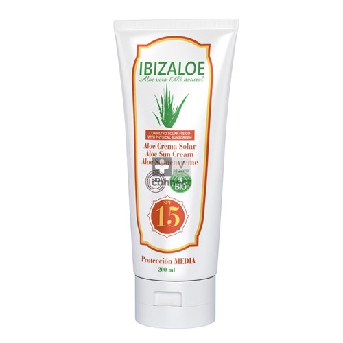 Ibizaloe Crème Solaire Aloe SPF15 200 ml