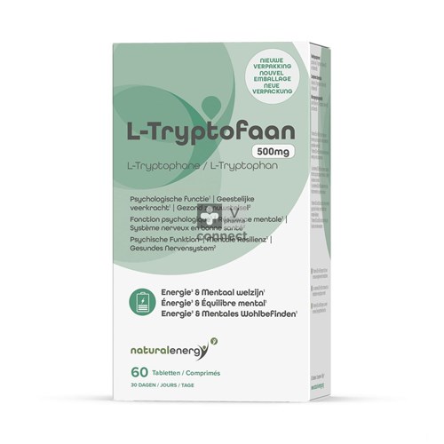 Natural Energy L-Tryptophane 500 Mg 60 Comprimés