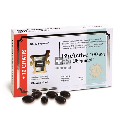 Bioactive Q10 100 mg 20 Capsules +10 Capsules Gratuites