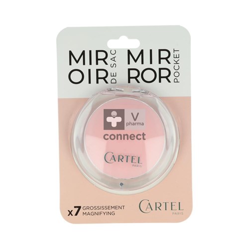 Vitry Miroir de Sac Rond Rose Diametre 9 Cm Loupe