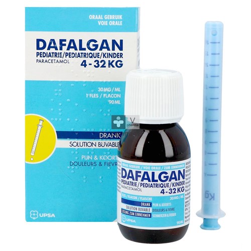 Dafalgan Pediatrie 30 mg/ml Drinkbare oplossing 90 ml