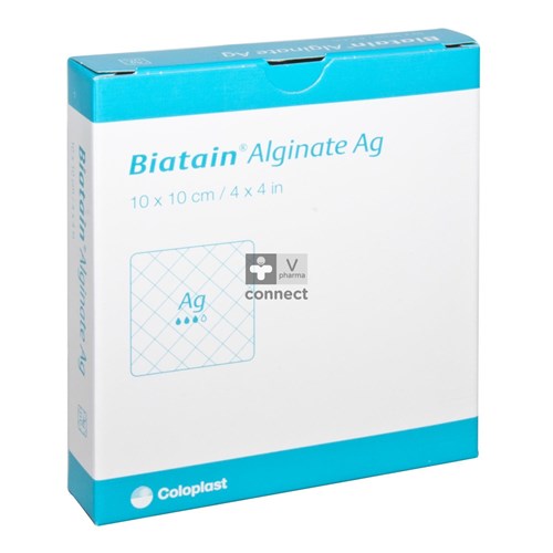 Biatain Alginate AG 10 cm x 10 cm 10 Pièces