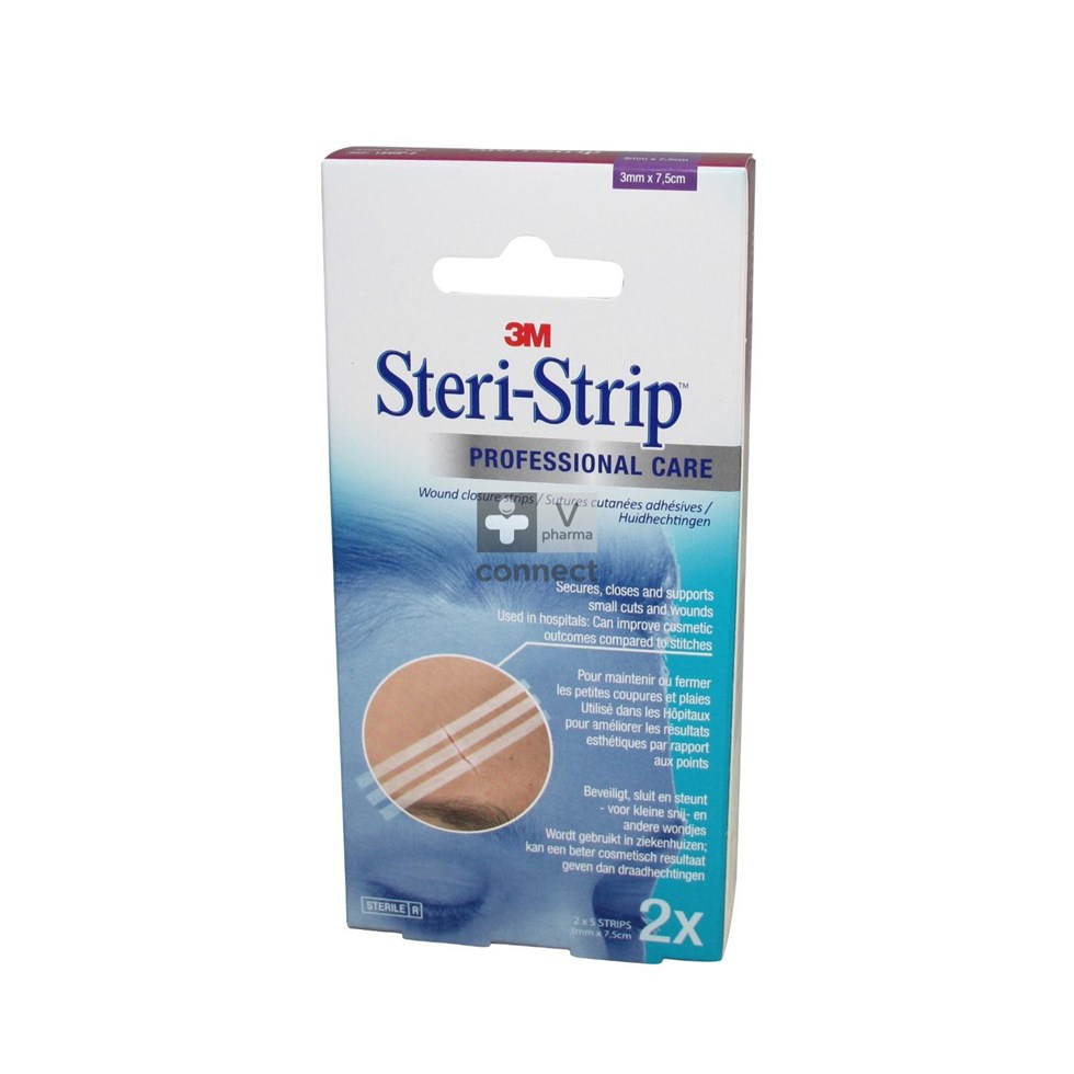 Steri-Strip 3 mm x 75 mm 2 x 5 Strips