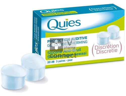 Quies Protection Auditive Silicone Anti Bruit 3 Paires