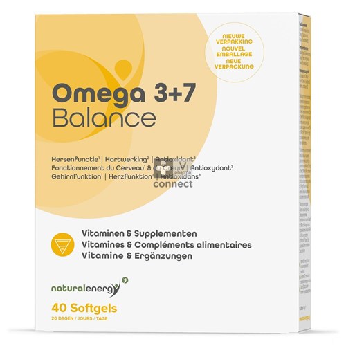 Natural Energy - Omega 3+7 Balance Caps 40