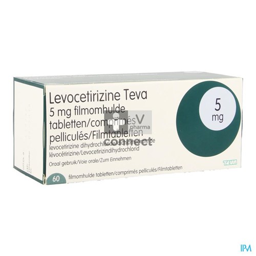 Levocetirizine Teva 5mg Filmomh Tabl 60 X 5mg