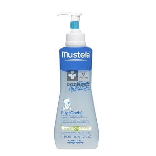 Mustela Physio Bébé Fluide Nettoyant Sans Rincage 500 ml