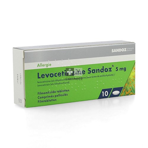 Levocetirizine Sandoz 5mg Comp Enrob. 10 X 5mg