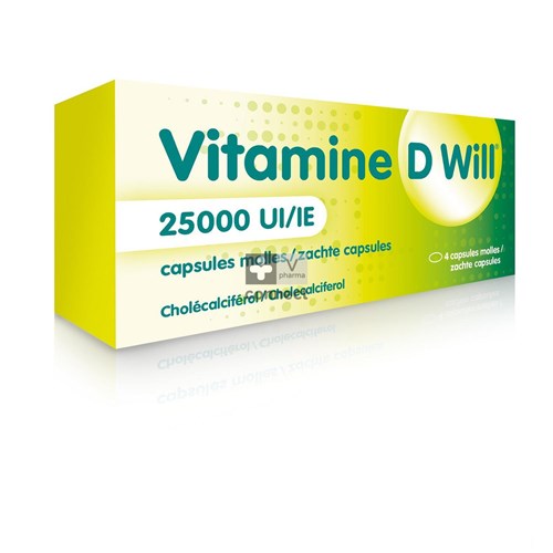 D Will 25000 UI 4 Capsules Molles