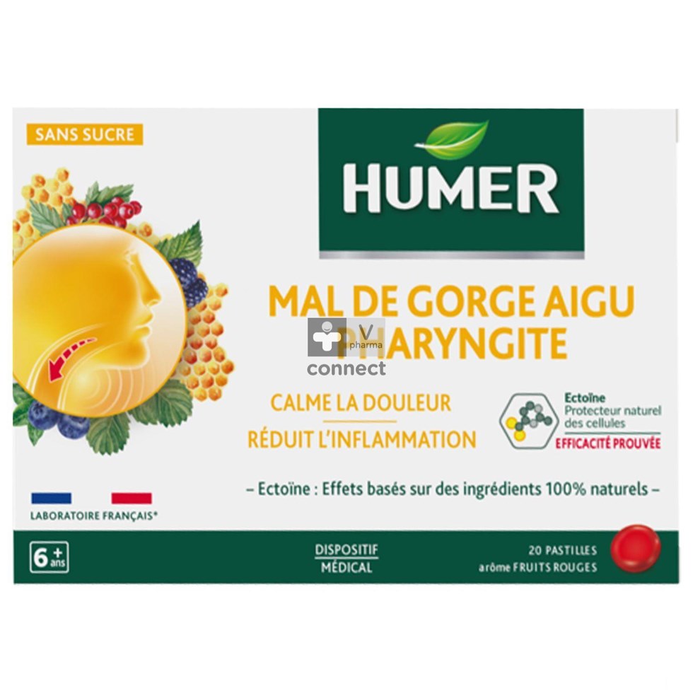 Humer Pharyngite 20 Comprimés