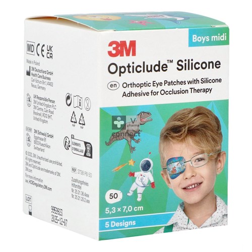 Opticlude 3m Silicone Eye Patch Boy Midi 50