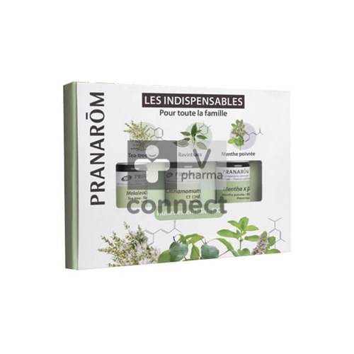 Pranarom Coffret Huile Essentielle Indispensables Bio 3 X 5 ml