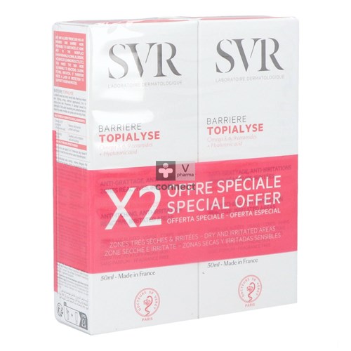 SVR Topialyse Crème Barrière 2 x 50 ml Prix Promo