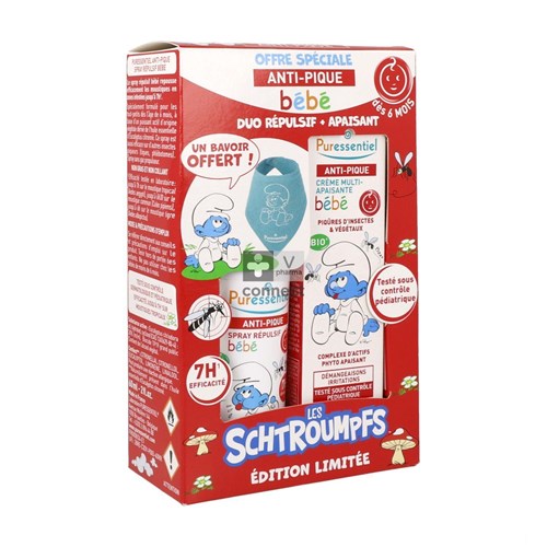 Puressentiel Coffret Anti-Pique Schtroumpf Spray + Crème