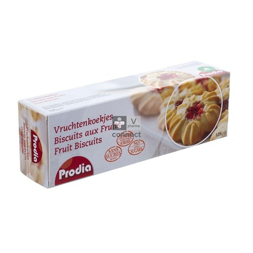 Prodia Vruchtenkoekje + Zoetstof 125g 6265