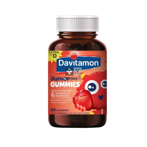 Davitamon Junior Gummies Fraise 60 Pièces