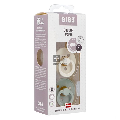 Bibs 1 Tetine Duo Sage/Ivory