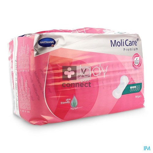 Molicare Premium Lady Pad 3 Drops 34 x 13 cm 14 stuks