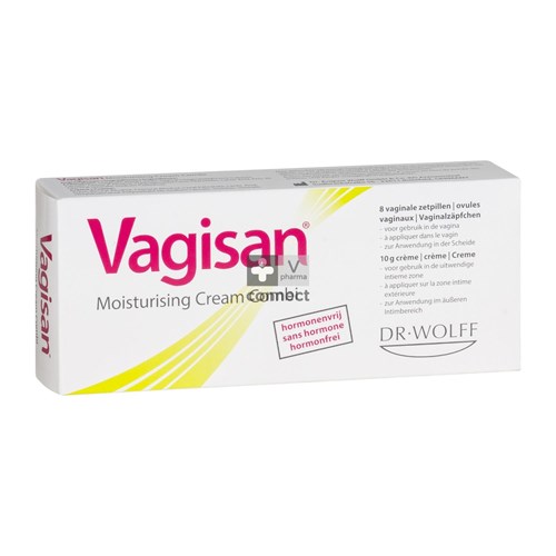 Vagisan Moisturizing Cream Combi Cr 10g + 8 Ovules