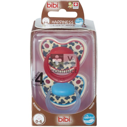 Bibi Happiness Fopspeen Dental Tiger 0- 6m Duo