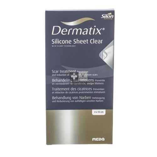 Dermatix Silicone Sheet Clear Adh 4x13cm 1