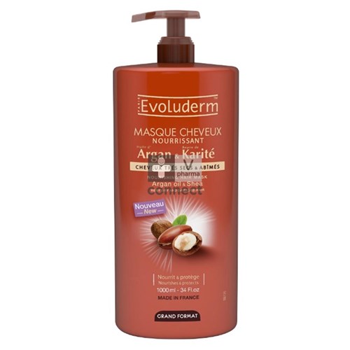 Evoluderm Argan & Karite Masque Cheveux Nourissant 1 L