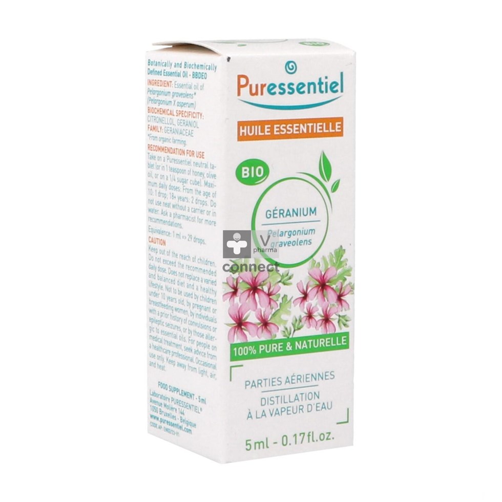 Puressentiel Géranium Huile Essentielle Bio 5 ml