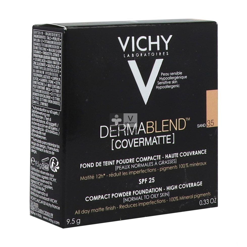 Vichy Dermablend Covermatte Fond de Teint Poudre Compacte 35  9.5 g