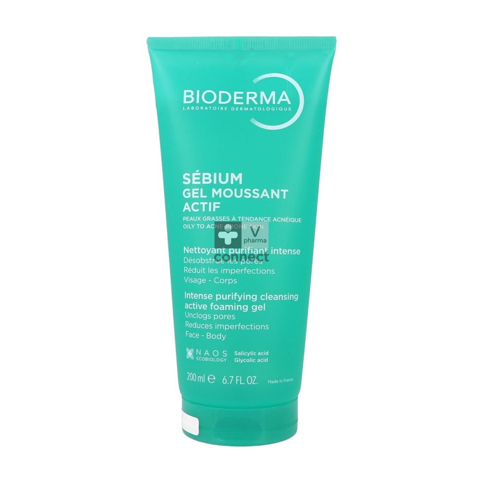 Bioderma Sebium Gel Moussant Actif Tube 200ml