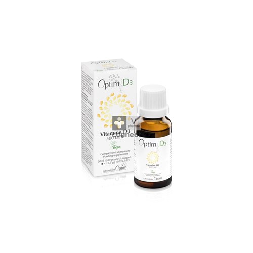 Optim D3 Vitamine D3 Vegetale 500ui Flacon 20ml