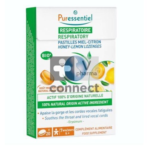 Puressentiel Respiratoire Pastilles Miel/Citron 20