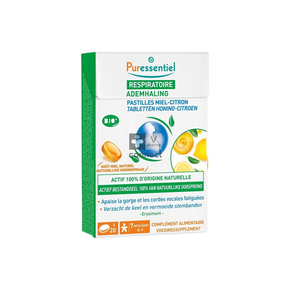 Puressentiel Respiratoire Pastilles Miel/Citron 20