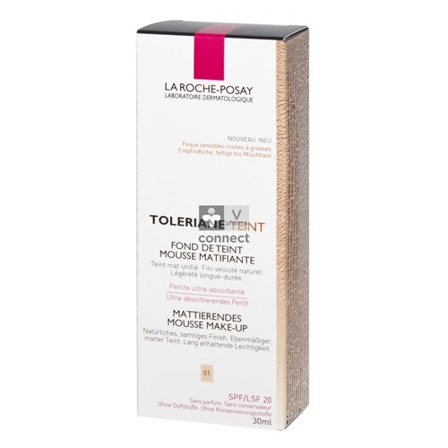 La Roche Posay Toleriane Fond de Teint Mousse Matifiante 01 Ivoire 30 ml