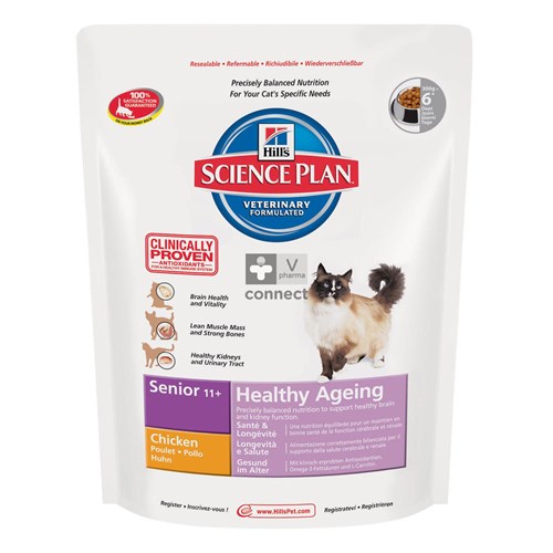 Hills Science Plan Feline Senior 11+ Healthy Ageing 2 Kg Poulet