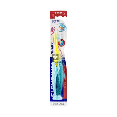 Elgydium Brosse à Dents Enfant 2 - 6 Ans Shark