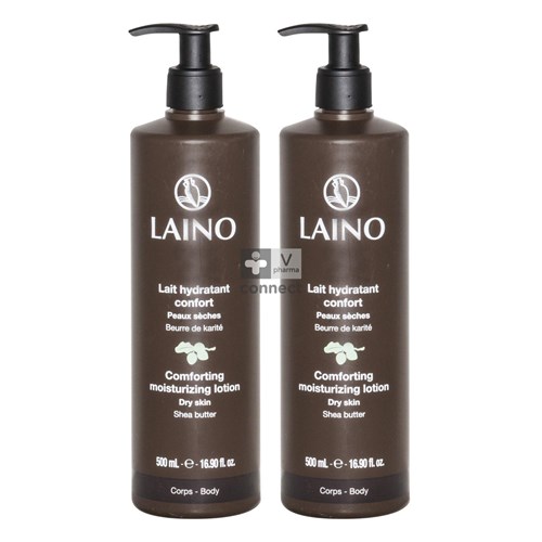 Laino Lait Hydratant Confort Beurre de Karité 500 ml 1+1 Gratuit
