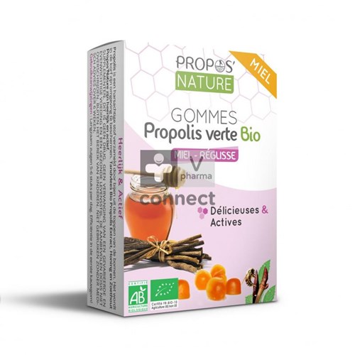 Propos Nature Gomme Propolis Bio Miel Reglisse 45 g