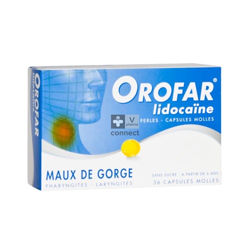 Orofar Lidocaine 36 Perles