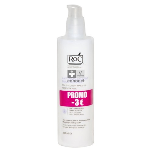 Roc Reinigingsmelk Meerv.werking 3in1 400ml -3€