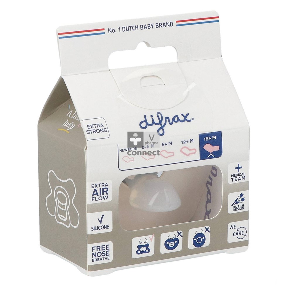 Difrax Fopspeen Sil Dental Xtr Sterk 18m+ 342