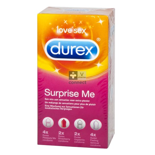 Durex Surprise Me Preservatifs 12 Pièces