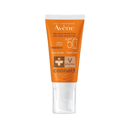 Avene Zon Spf50+ Zonnecreme Getint 50ml