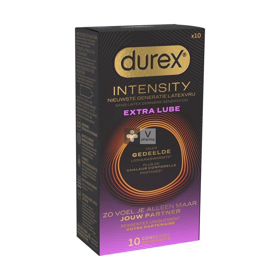 Durex Intensity 10 Préservatifs Extra Lube